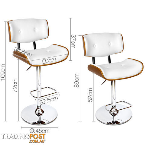 PU Leather Bar Stool with Chrome Base