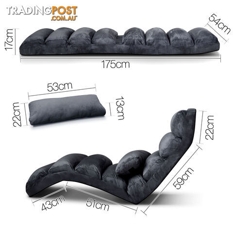 Lounge Sofa Chair - 75 Adjustable Angles _ Charcoal