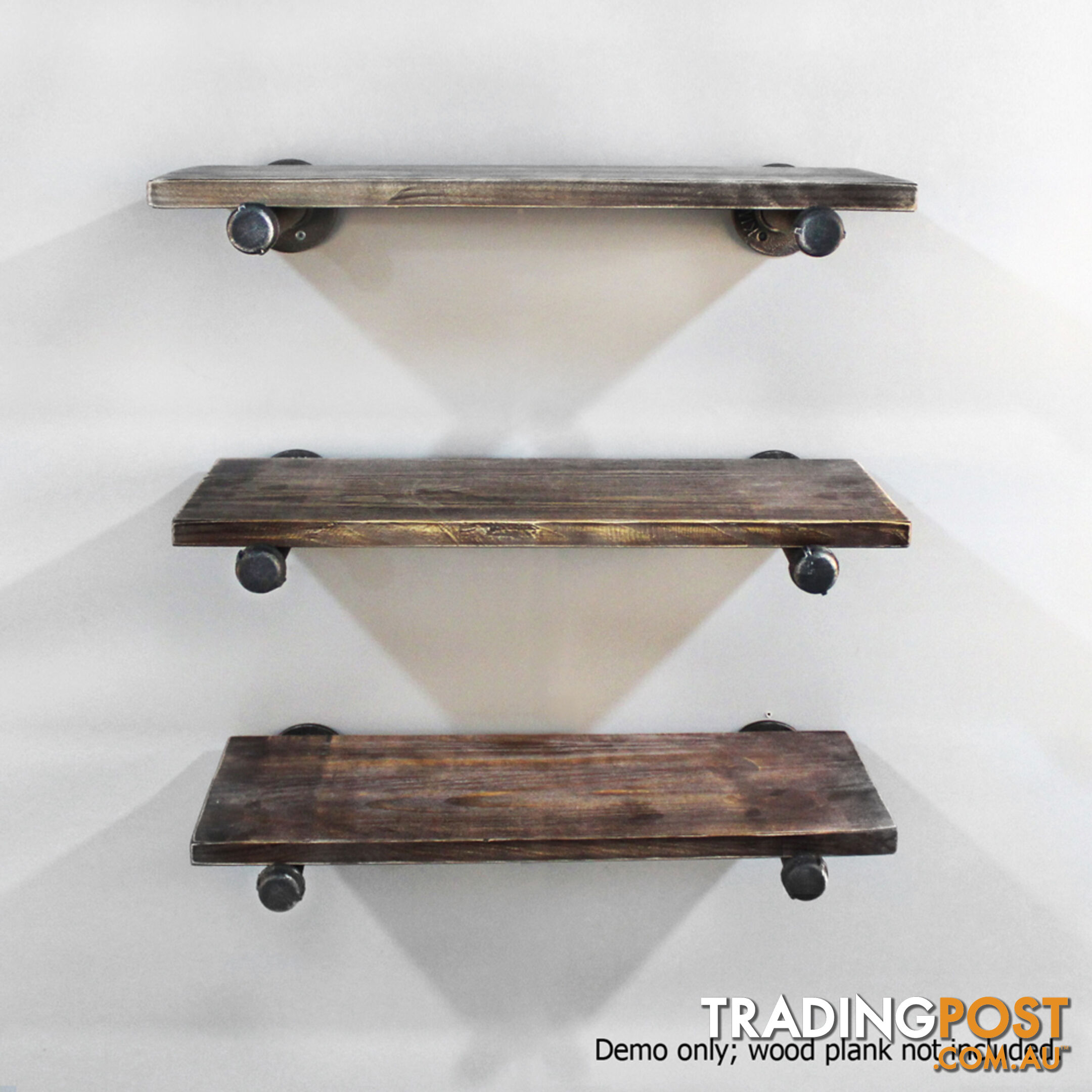 Set of 8 Rustic Vintage Bracket Mount 10in