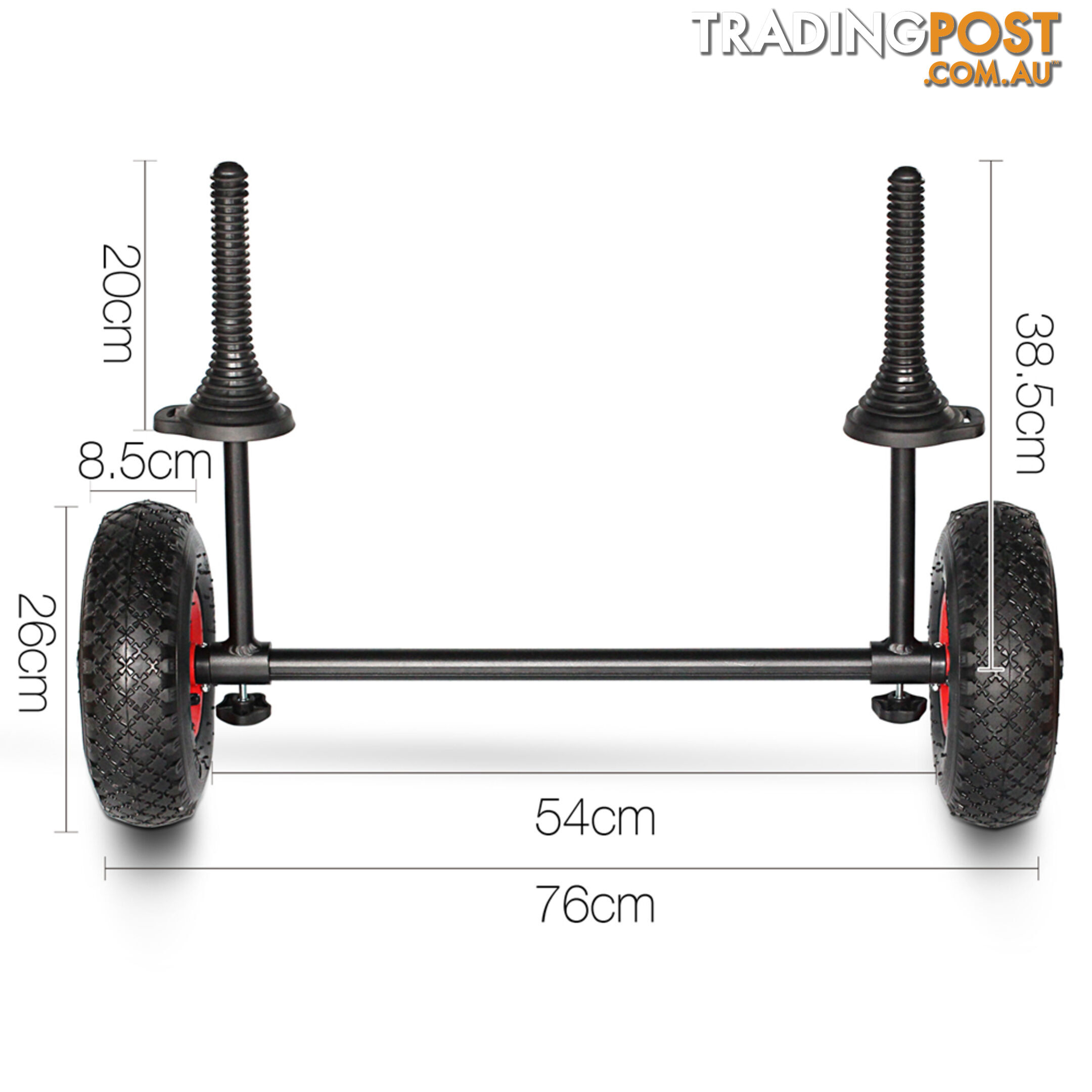 100kg Aluminium Kayak Trolley Canoe Carrier Ski Collapsible Wheel Cart Boat