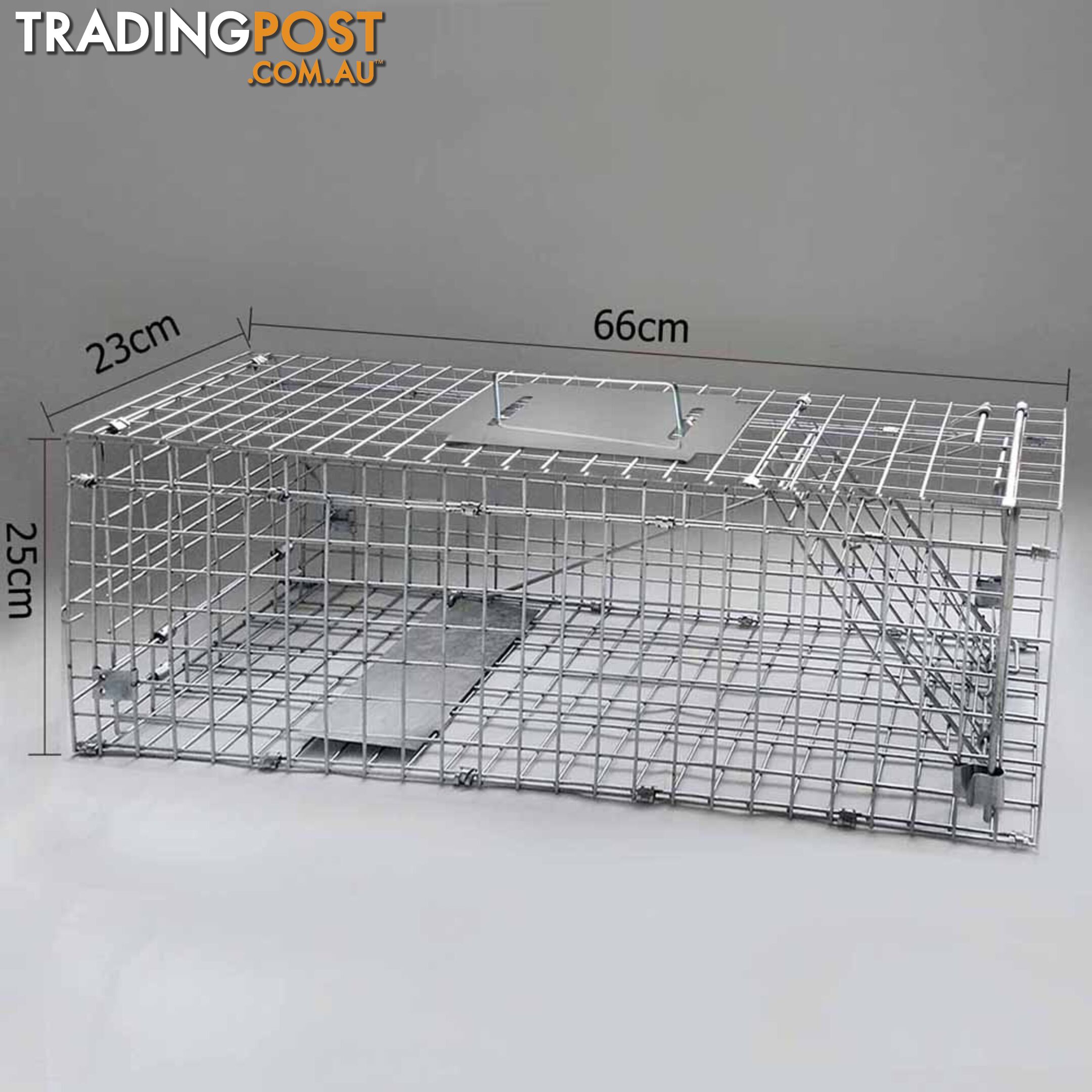 2 Safe Humane Animal Trap Cage Possum Cat Rabbit Fox Koala Hare Bird Live Catch