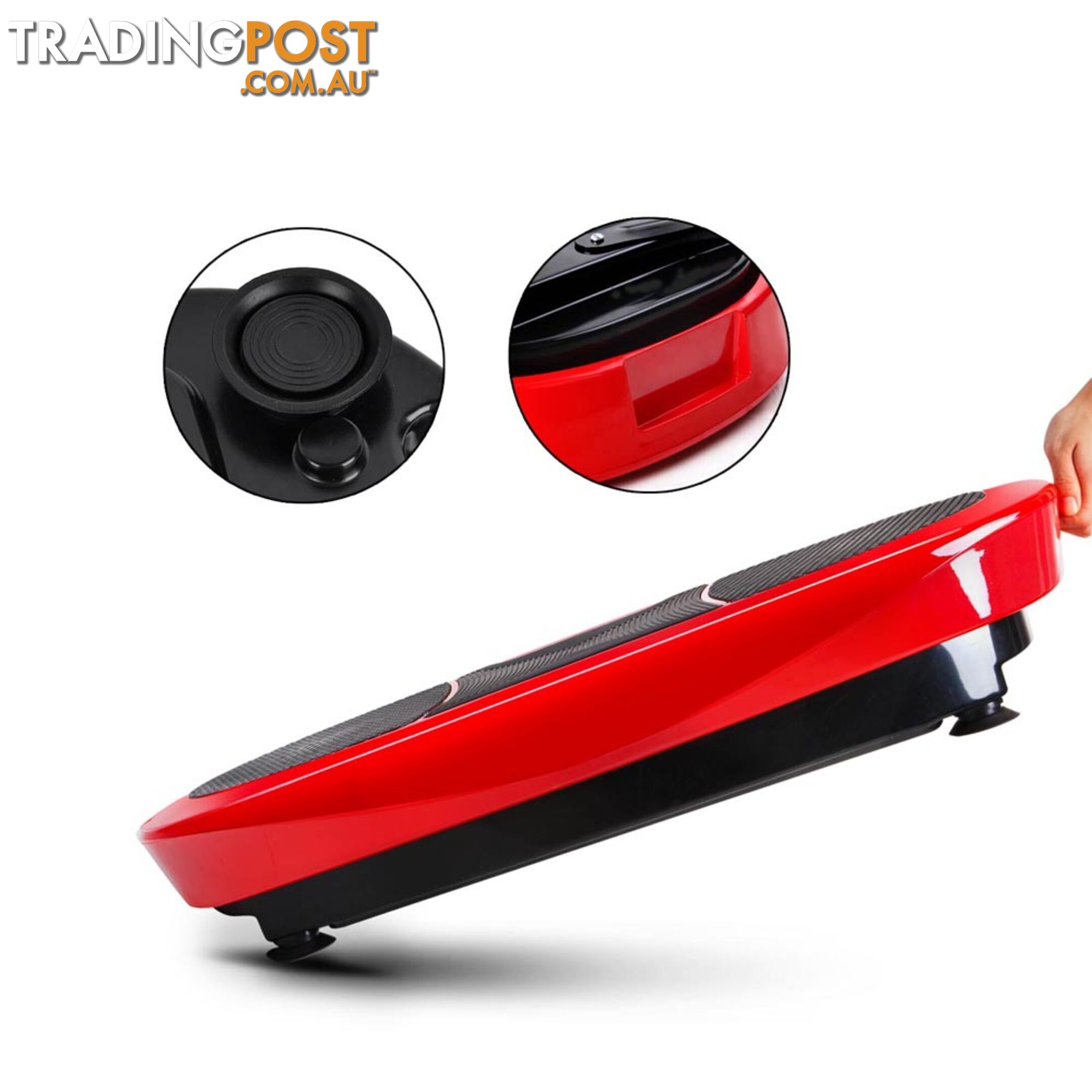 Twin Motor Vibration Plate 1200W Exercise Fitness Weight Loss Power Plate Red