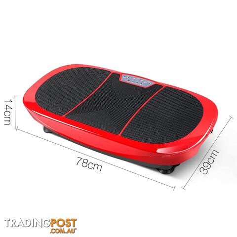 Twin Motor Vibration Plate 1200W Exercise Fitness Weight Loss Power Plate Red