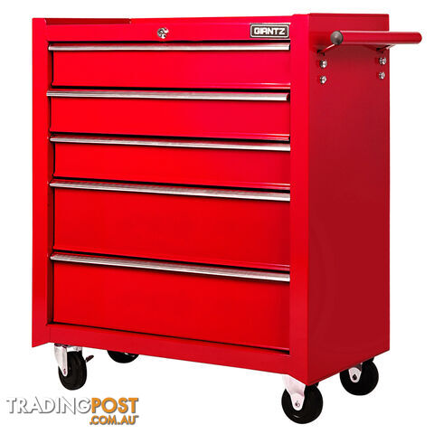 5 Drawers Toolbox Chest Cabinet Tool Box Roller Trolley Red