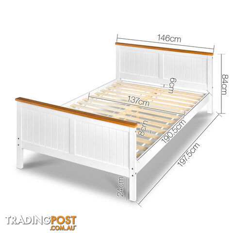 Pine Wood Double Bed Frame - photo 2 of 8