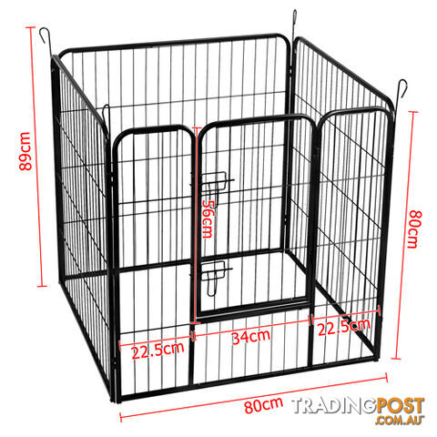 8 Panel Pet Playpen Dog Cage Puppy Exercise Crate Enclosure Rabbit Fence