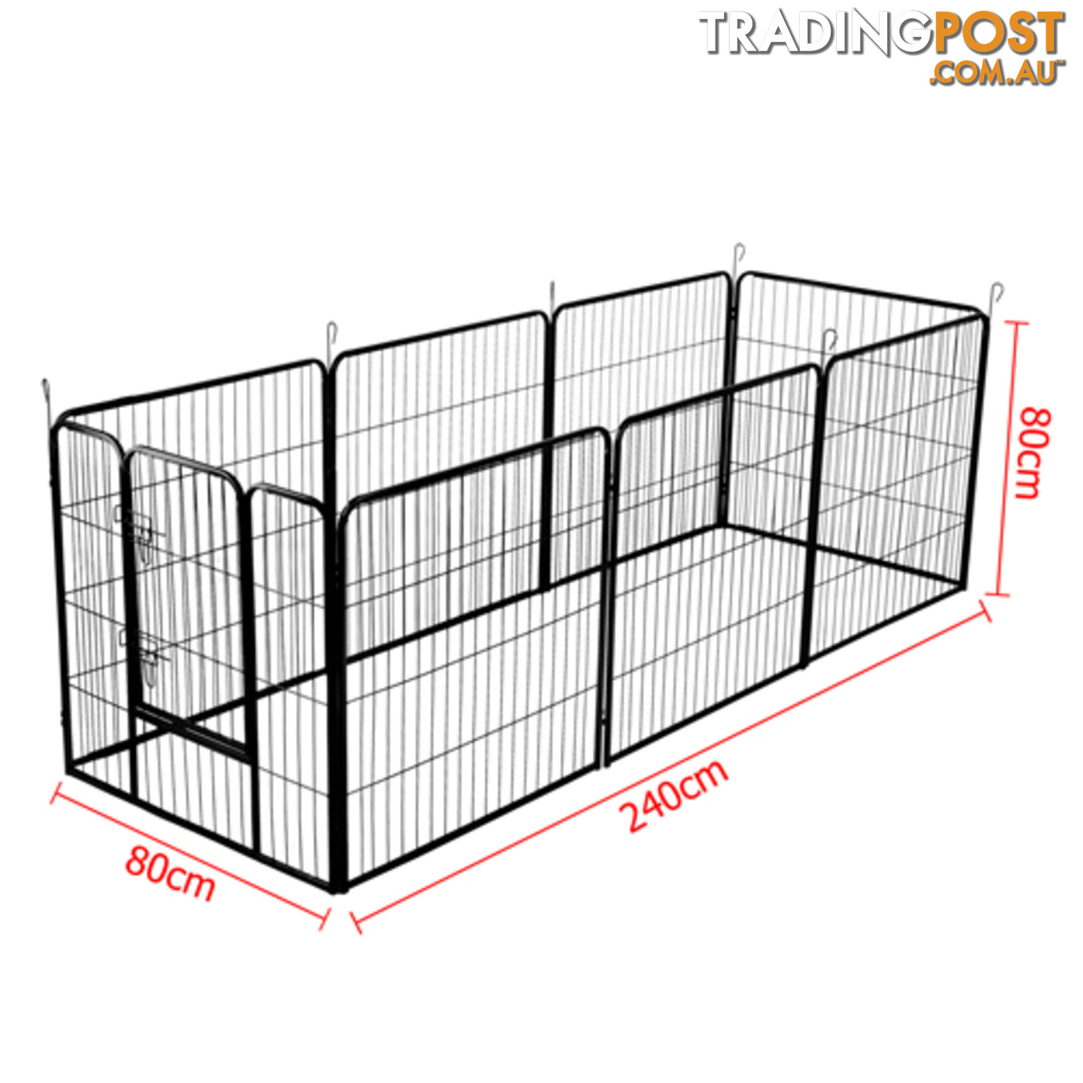 8 Panel Pet Playpen Dog Cage Puppy Exercise Crate Enclosure Rabbit Fence