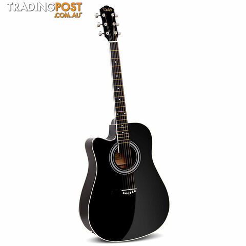 41in 5- Band EQ Electric Acoustic Guitar Full Size Black