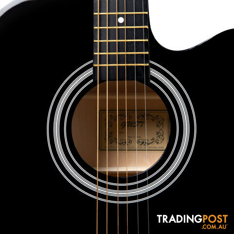 41in 5- Band EQ Electric Acoustic Guitar Full Size Black