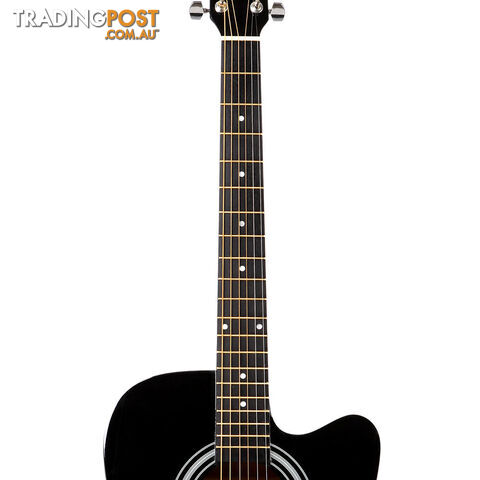 41in 5- Band EQ Electric Acoustic Guitar Full Size Black