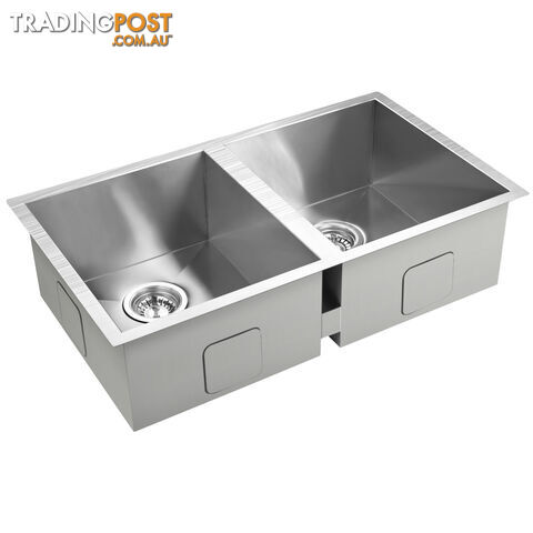 Handmade Stainless Steel Kitchen Laundry Sink Undermount Topmount 770 x 450 mm