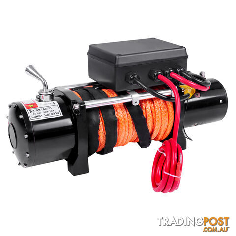 12V 13000 LBS Wireless Synthetic Rope Electric Winch - photo 4 of 8