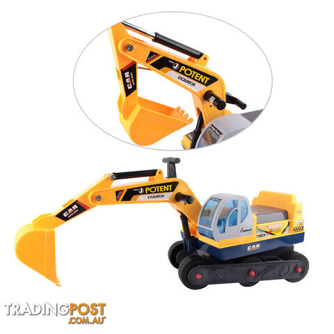 Kids Ride On Excavator Yellow