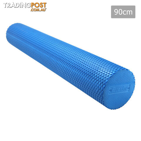 Yoga Gym Pilates EVA Stick Foam Roller Blue 90 x 15cm