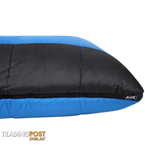 Single Camping Sleeping Bag Outdoor Thermal Tent Hiking Winter -10_ Blue Black