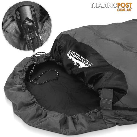 Outdoor Camping Micro Sleeping Bag Thermal Tent Hiking Summer Grey Black