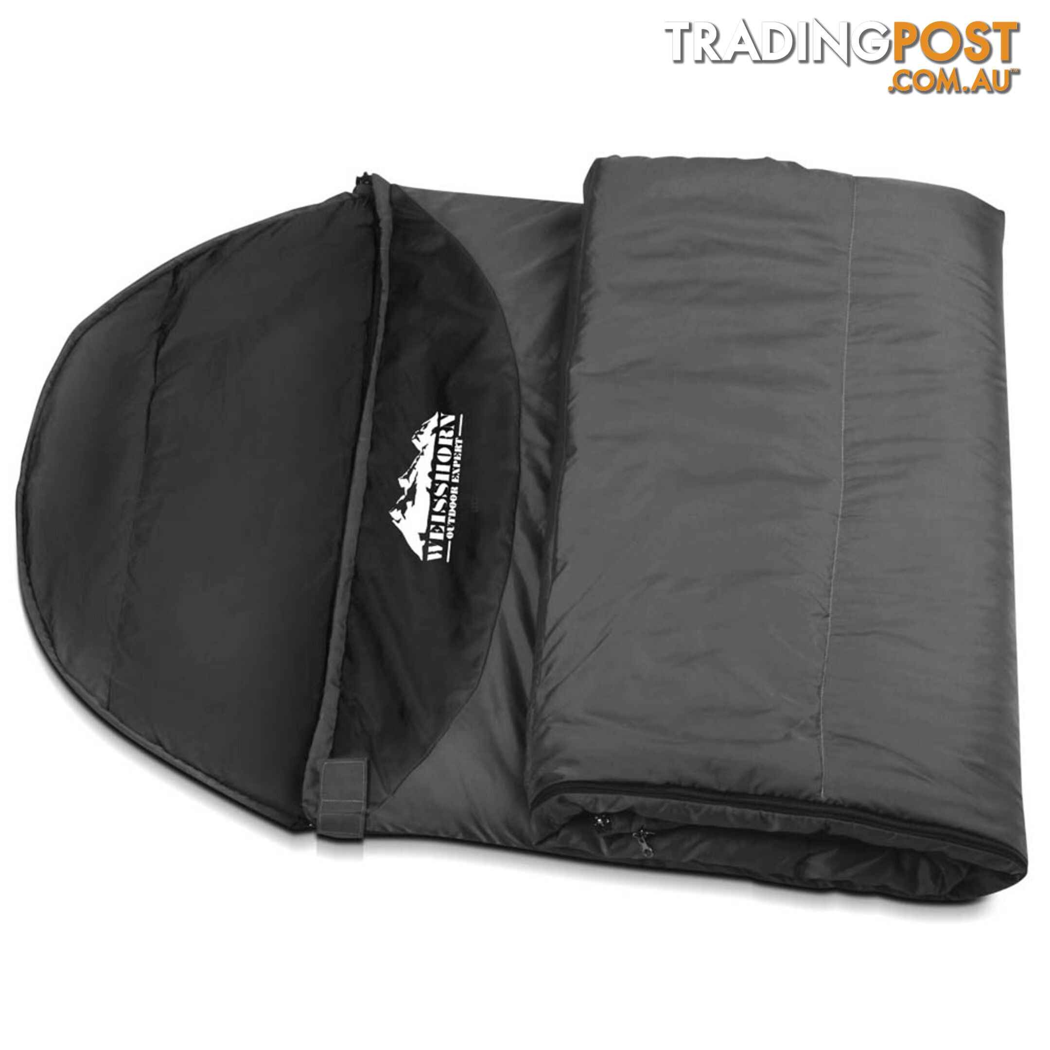 Outdoor Camping Micro Sleeping Bag Thermal Tent Hiking Summer Grey Black