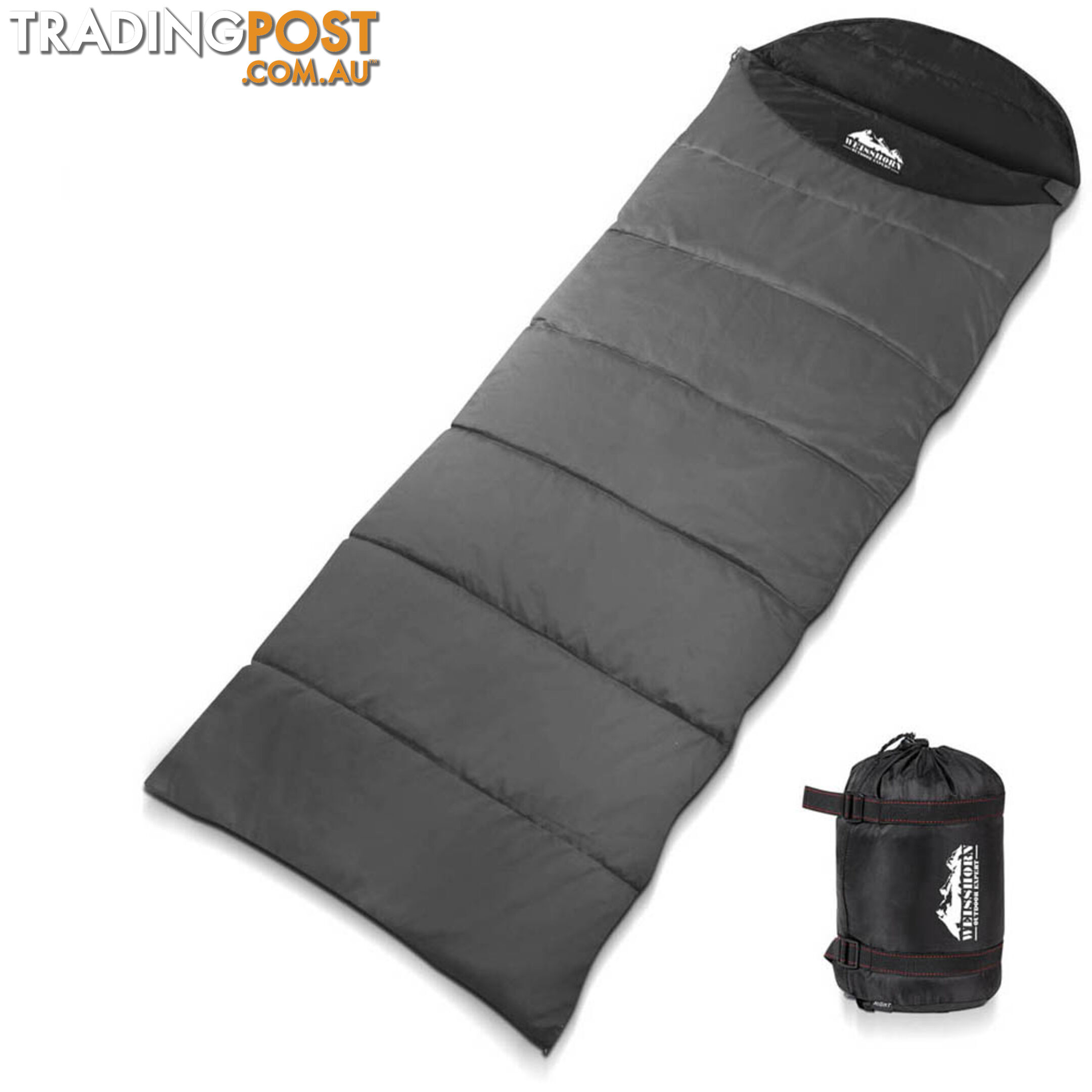 Outdoor Camping Micro Sleeping Bag Thermal Tent Hiking Summer Grey Black