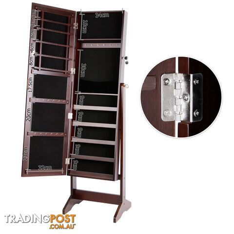 Jewellery Cabinet w/ Mirror Walnut - photo 3 of 8