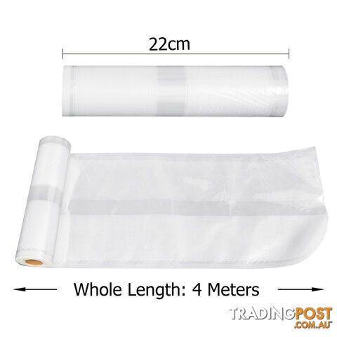 8 x Commercial Vacuum Food Sealer Bag Storage Heat Rolls 22cm and 28cm - photo 3 of 8