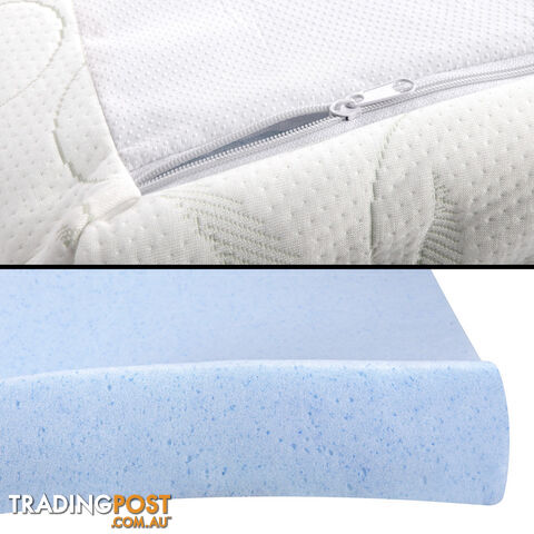 8cm Cool Gel Memory Foam Mattress Topper Eco-Friendly Bamboo Fabric Cover Single