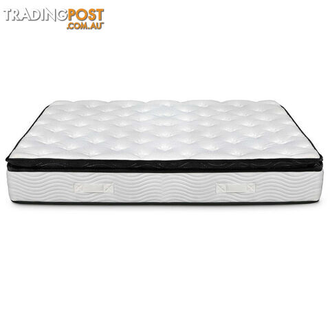 Luxury Mattress 28cm Natural Latex Pillow Top 5 Zone Pocket Spring Bed Double - photo 3 of 11