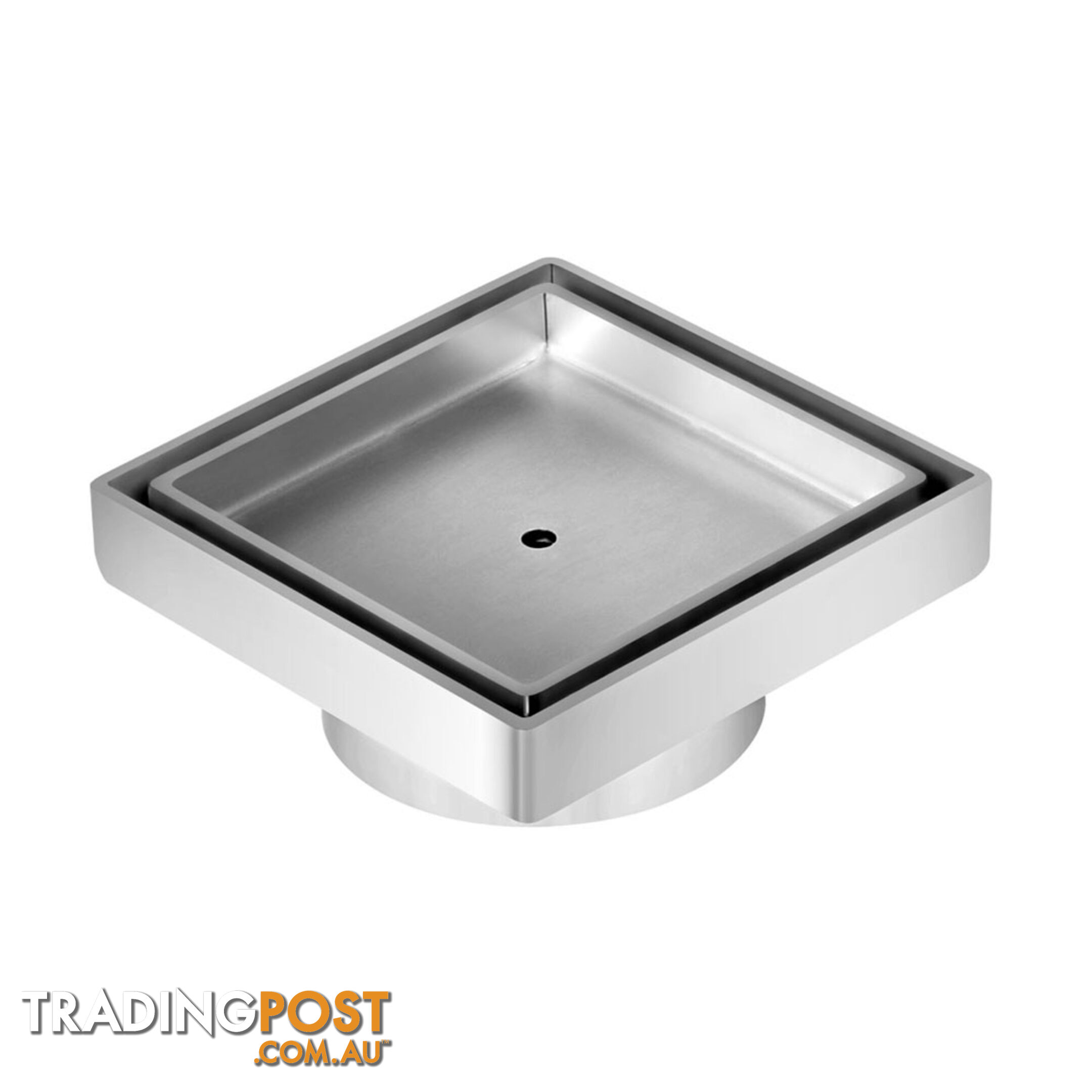 Square Stainless Steel Shower Grate Drain Floor Bathroom 75mm Depth