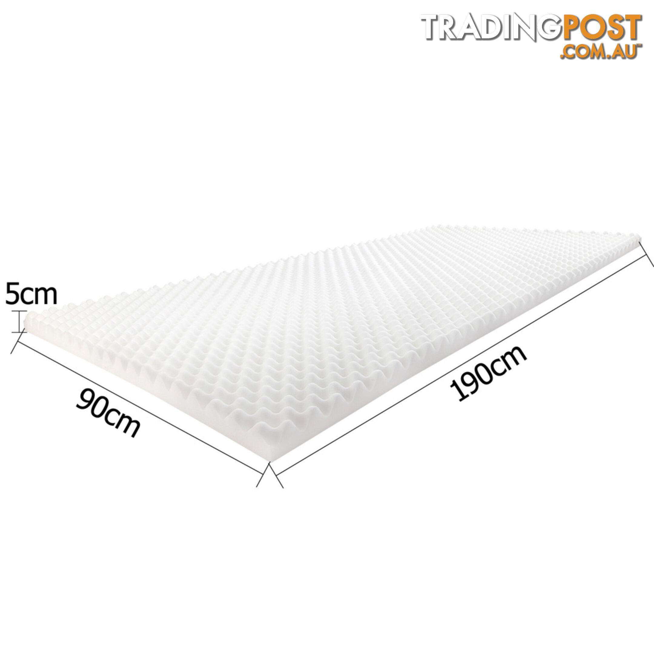 Premium 5cm Egg Crate Mattress Topper Anti-bacterial Underlay Protector Single