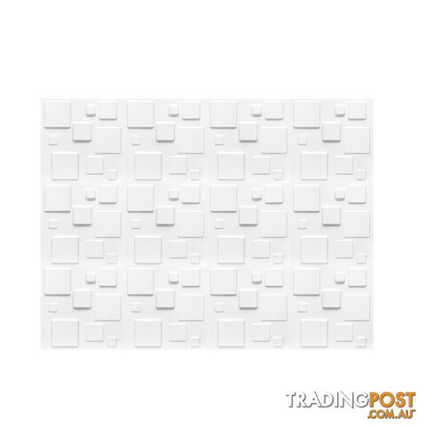12 Pcs 3D Square Design Wall Panel