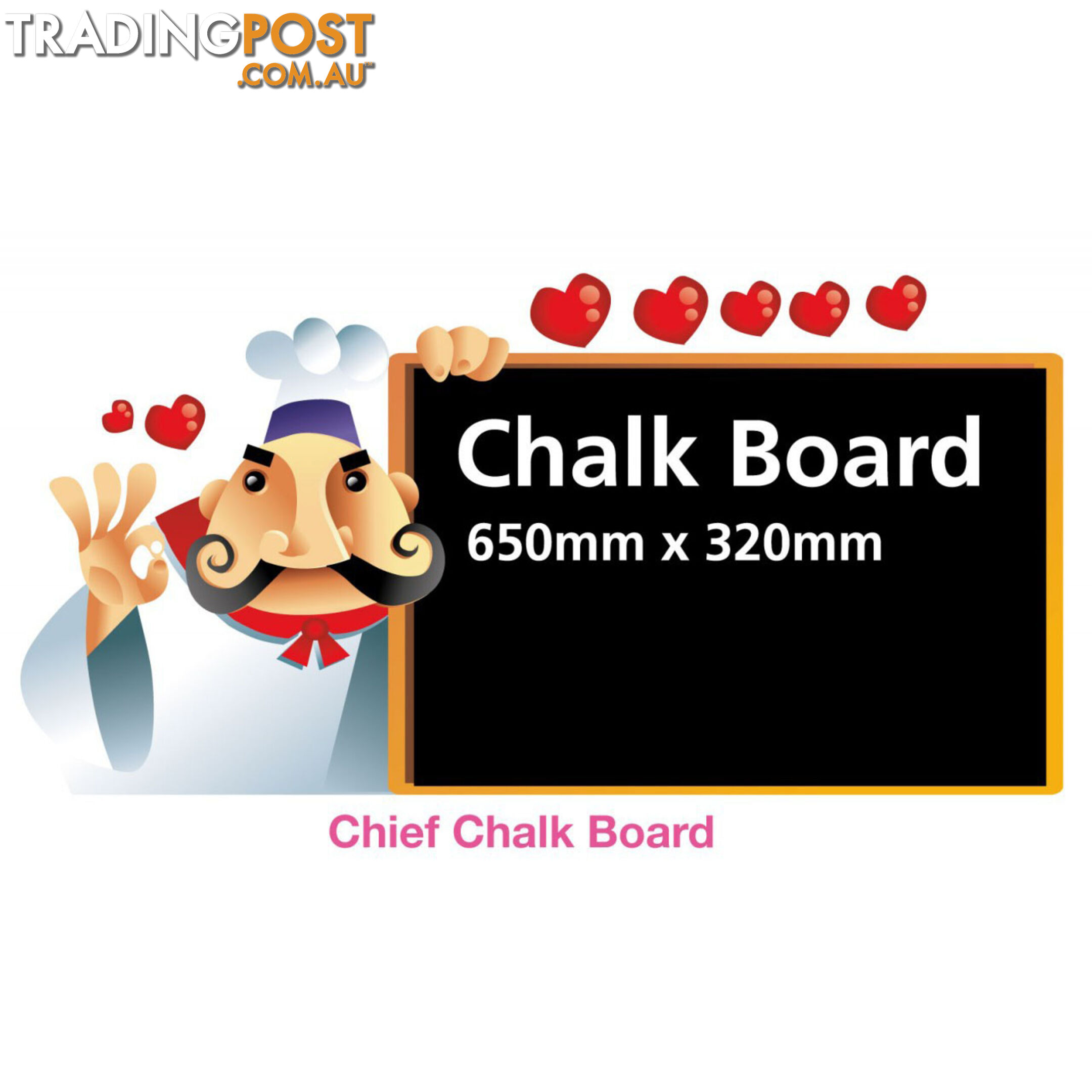 Funky Chef Menu Chalk Board Black Board Wall Stickers