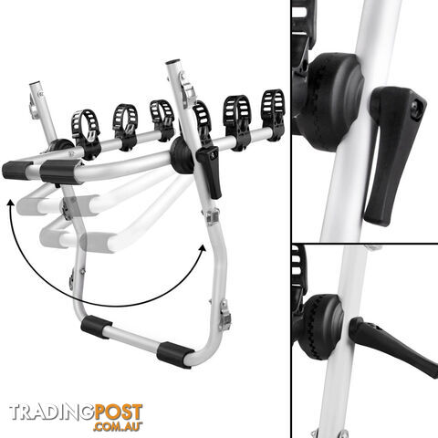 Foldable Aluminium Strap-On 3 Bicycle Bike Rack Carrier