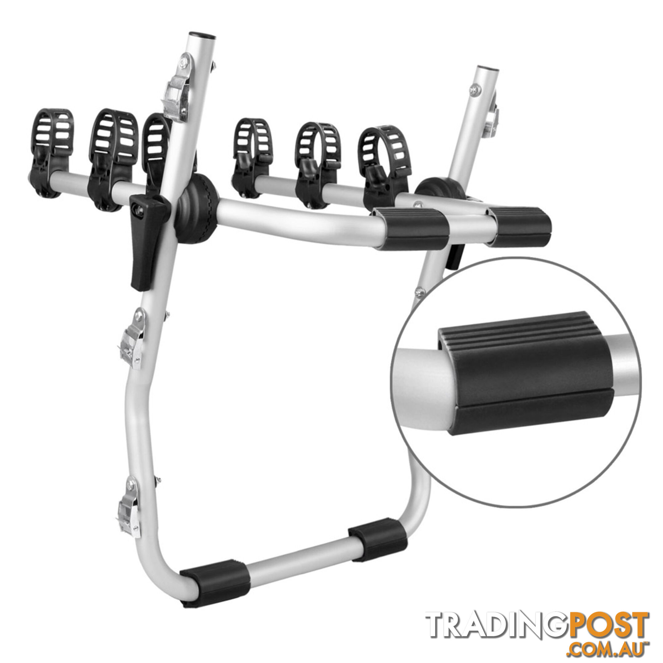 Foldable Aluminium Strap-On 3 Bicycle Bike Rack Carrier