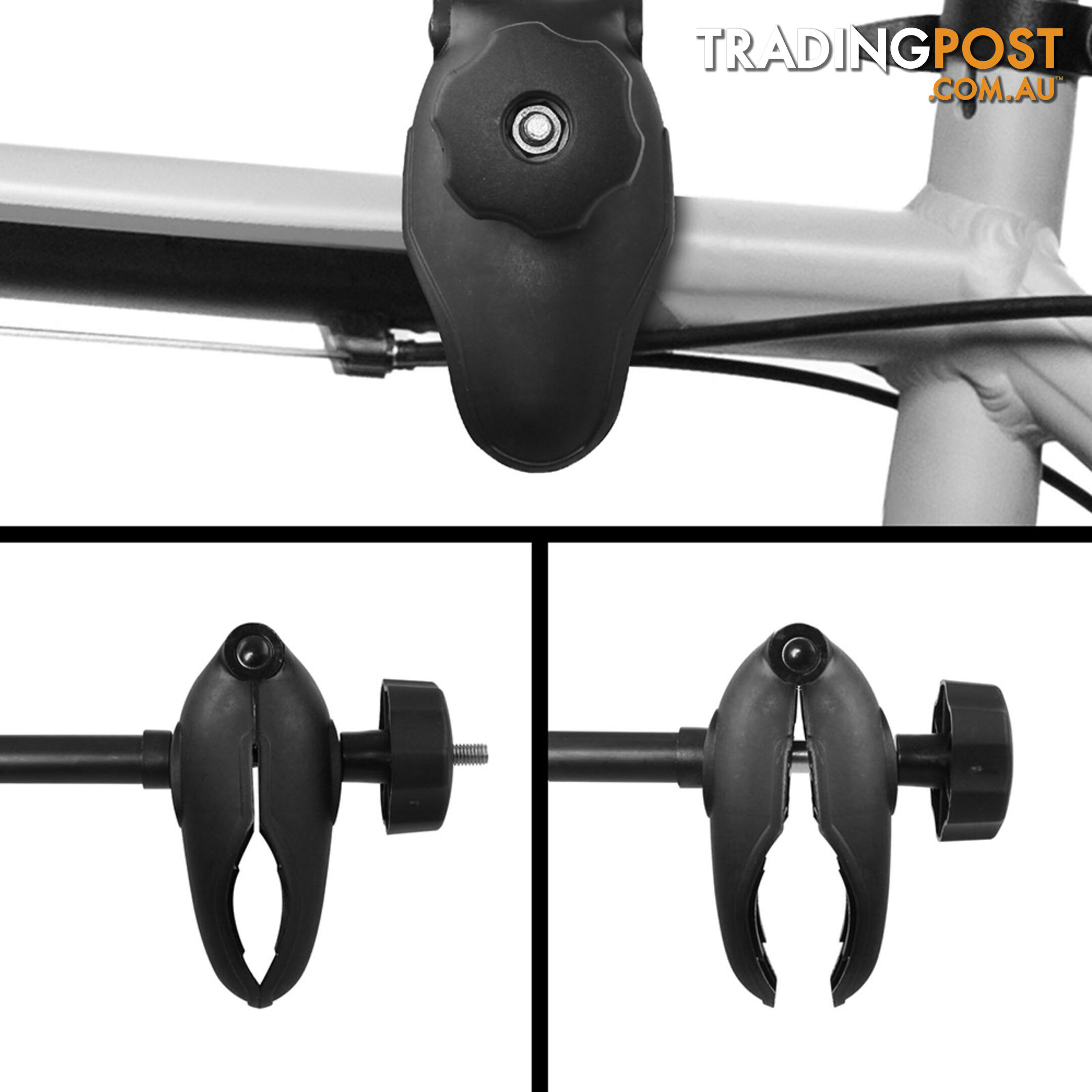 Bicycle Bike Carrier Rack  w/ Tow Ball Mount Black Silver