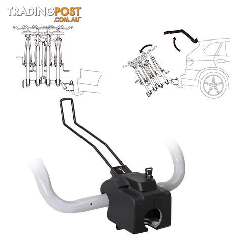 Bicycle Bike Carrier Rack  w/ Tow Ball Mount Black Silver