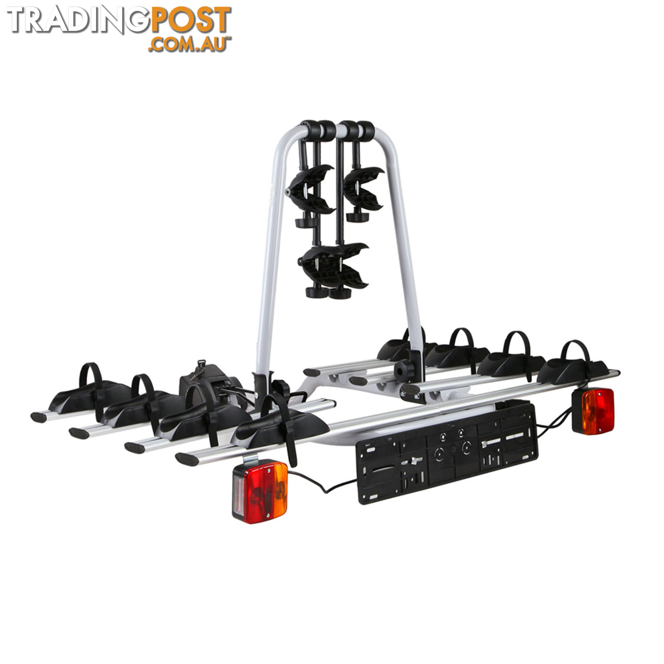 Bicycle Bike Carrier Rack  w/ Tow Ball Mount Black Silver