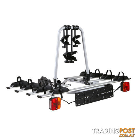 Bicycle Bike Carrier Rack  w/ Tow Ball Mount Black Silver