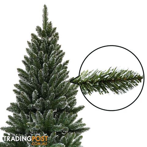 7FT Premium Snowy Christmas Tree 210cm Xmas Home Decoration Steel Base Green