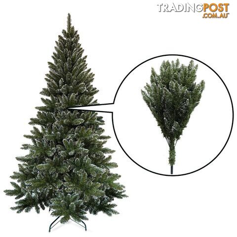 7FT Premium Snowy Christmas Tree 210cm Xmas Home Decoration Steel Base Green