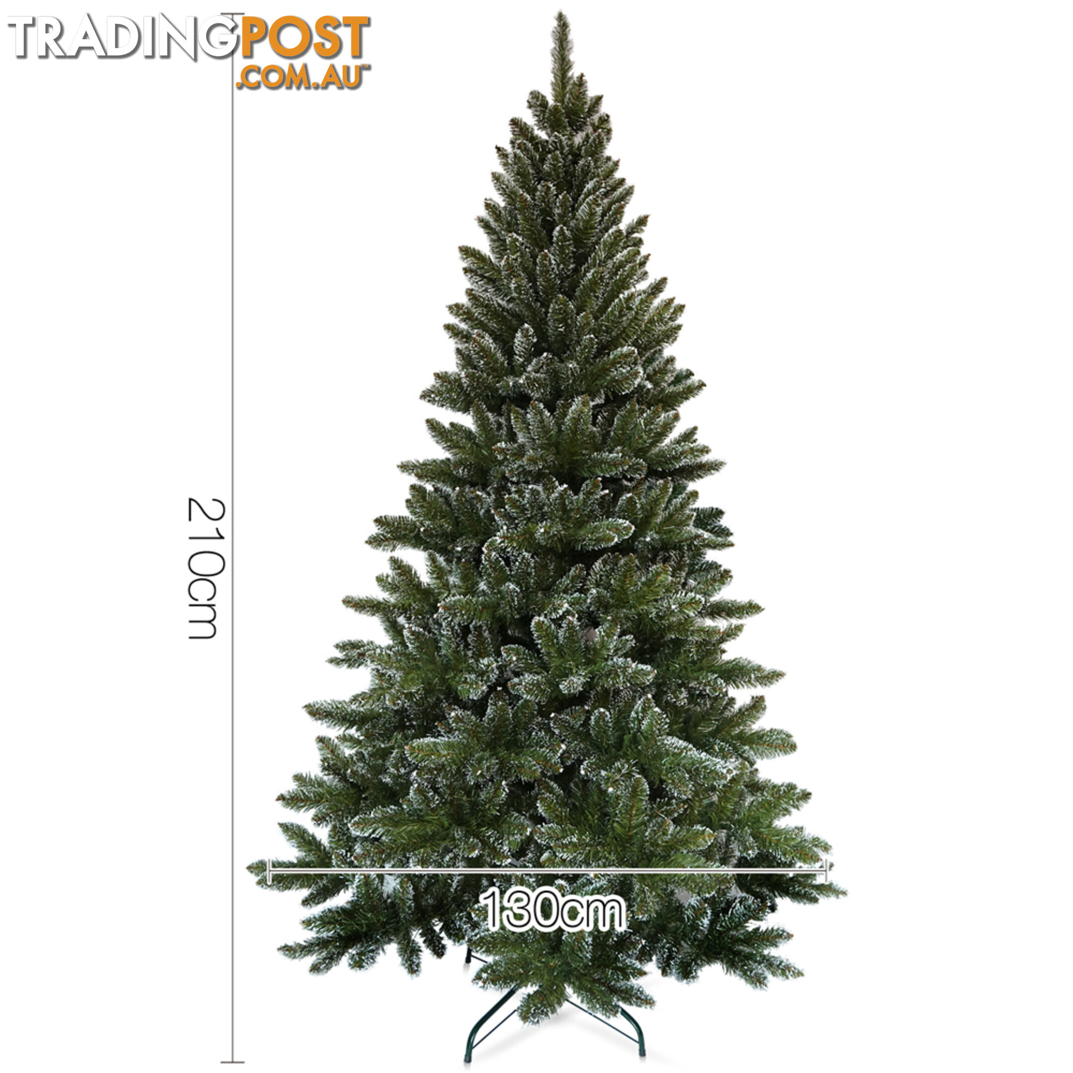 7FT Premium Snowy Christmas Tree 210cm Xmas Home Decoration Steel Base Green