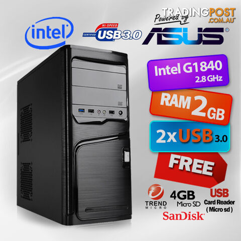 Powerd By ASUS PC Celeron G1840 Dual Core / 2GB RAM