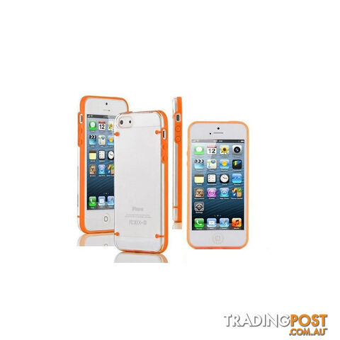 Clear Transparent Hard Case Cover Accessories Orange For iPhone 6 Plus 5.5 inch
