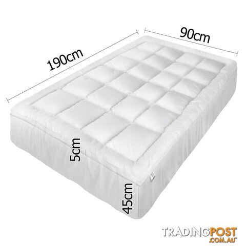 Luxury Mattress Topper Protector Pad Cover Pillowtop Memory Resistant Single