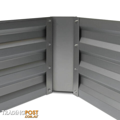 Raised Garden Bed Galvanised Steel 150x90x30cm Elevated Instant Planter Grey