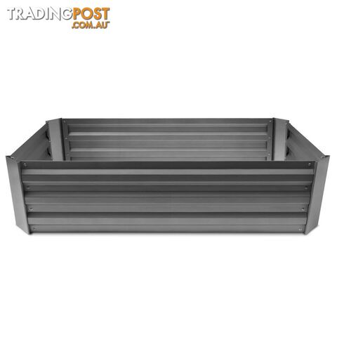 Raised Garden Bed Galvanised Steel 150x90x30cm Elevated Instant Planter Grey