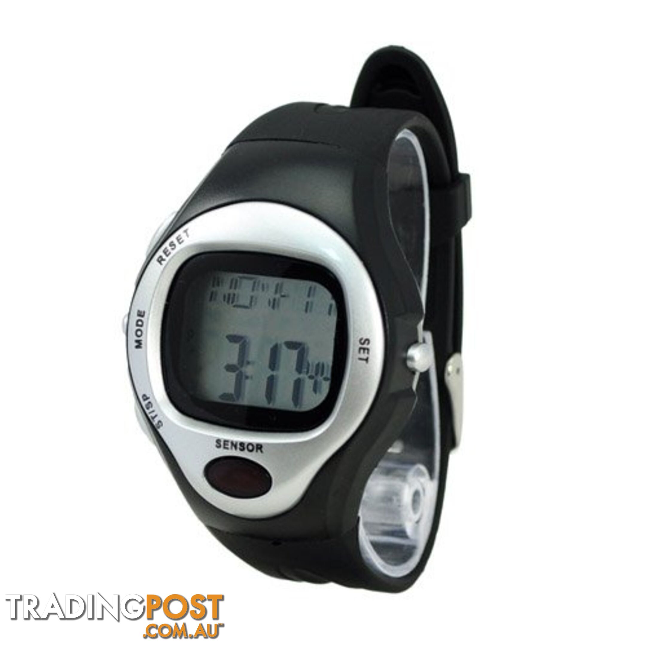 Exercise Pulse Heart Rate Monitor Calorie Counter Sports Watch Silver