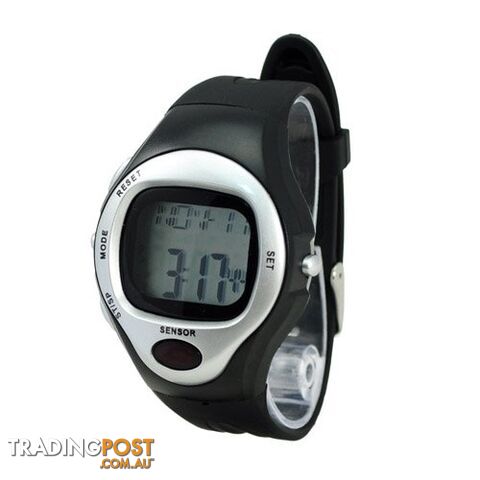 Exercise Pulse Heart Rate Monitor Calorie Counter Sports Watch Silver