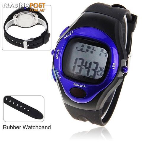 Exercise Pulse Heart Rate Monitor Calorie Counter Sports Watch Silver