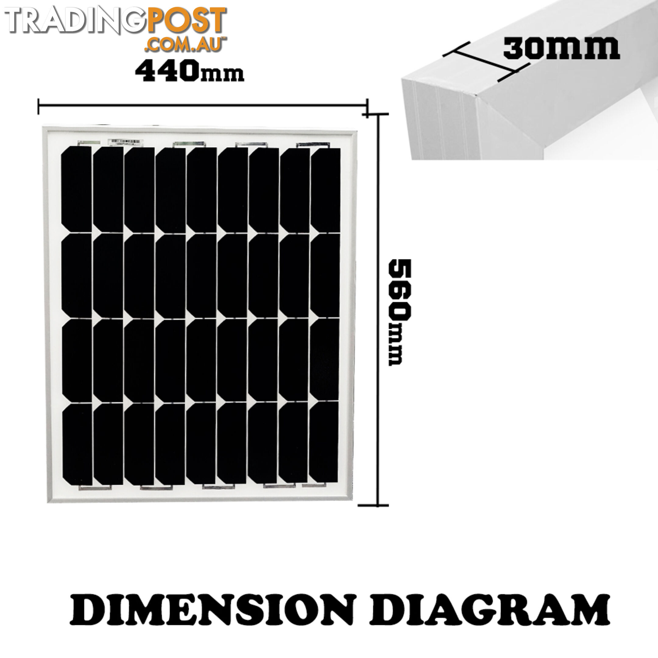 12V 60W Solar Panel Kit Home Generator Caravan Camping Power Mono Charging PWM