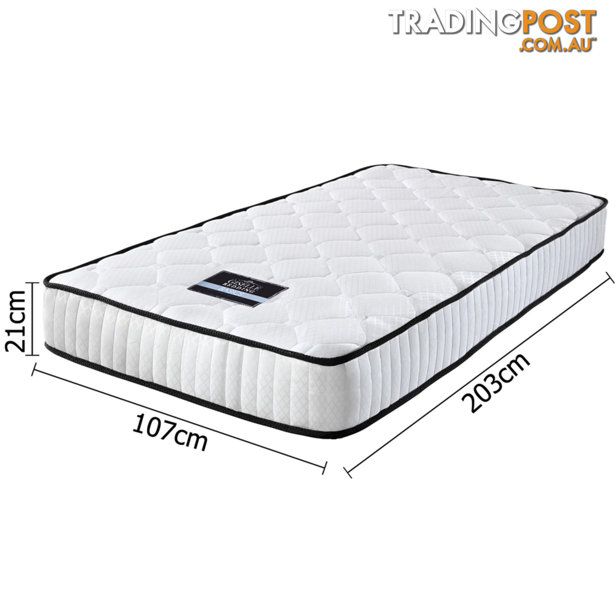 21cm Pocket Spring Mattress High Density Foam King Single Size Bed