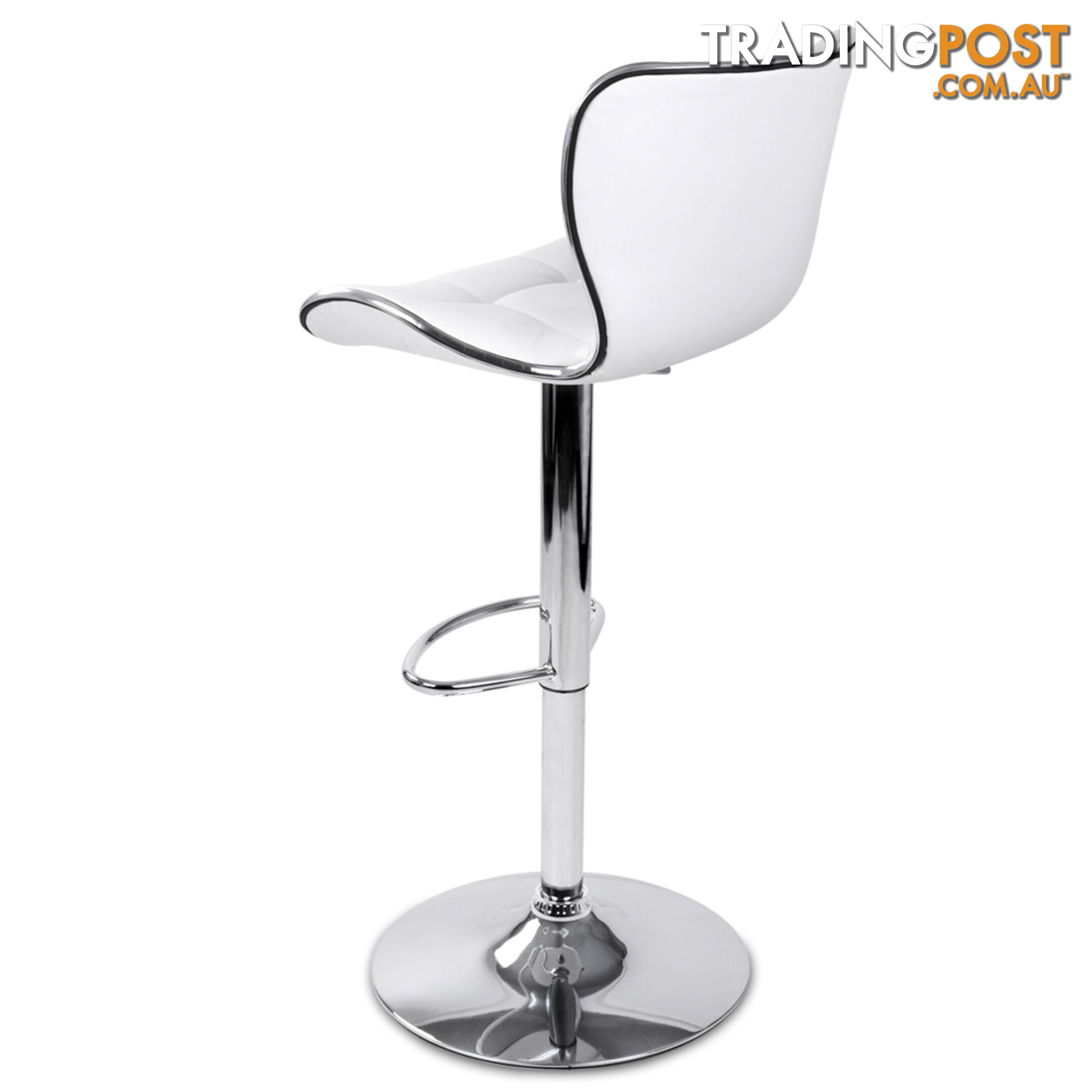 2 x PU Leather Kitchen Bar Stool White